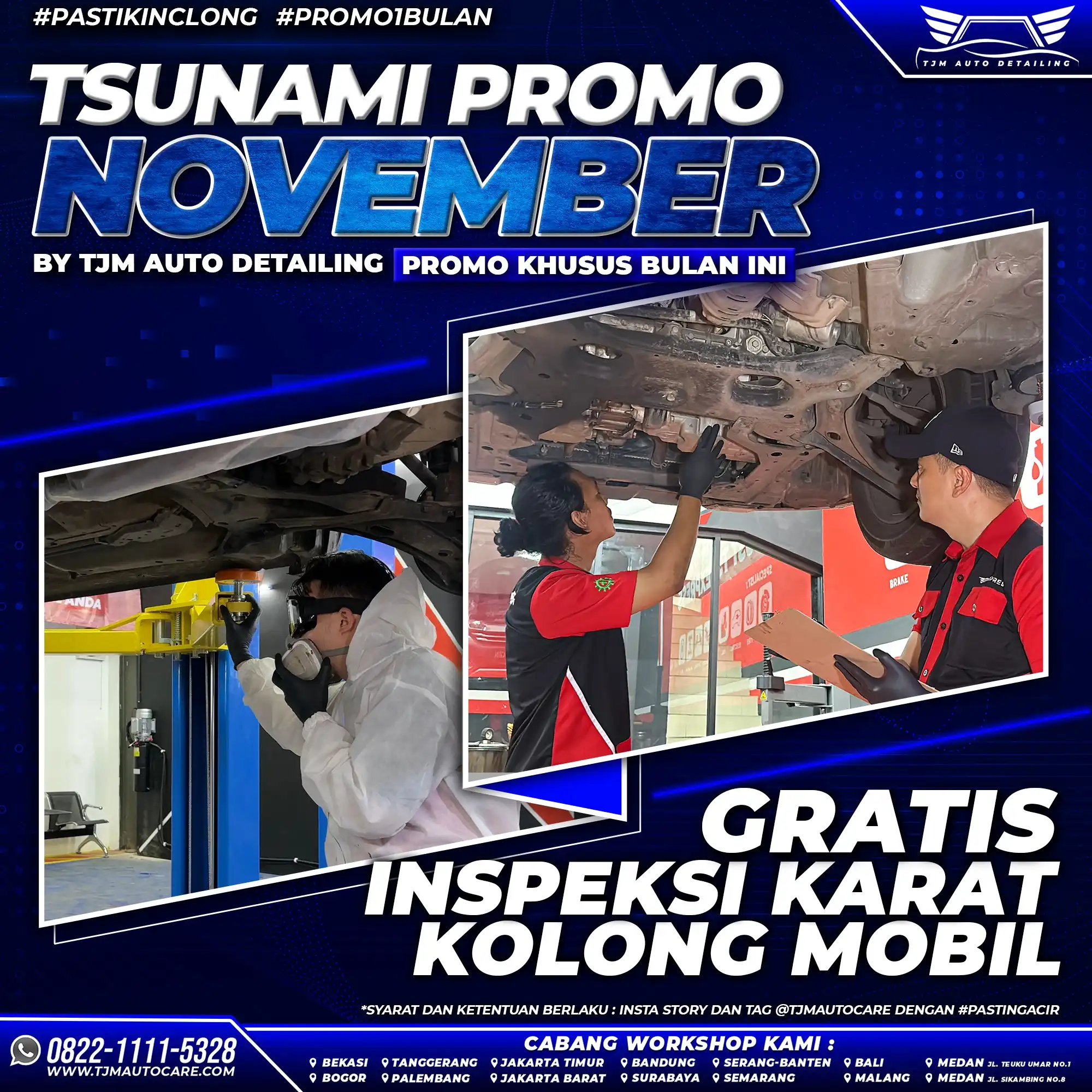 GRATIS INSPEKSI KARAT KOLONG MOBIL (JABO)